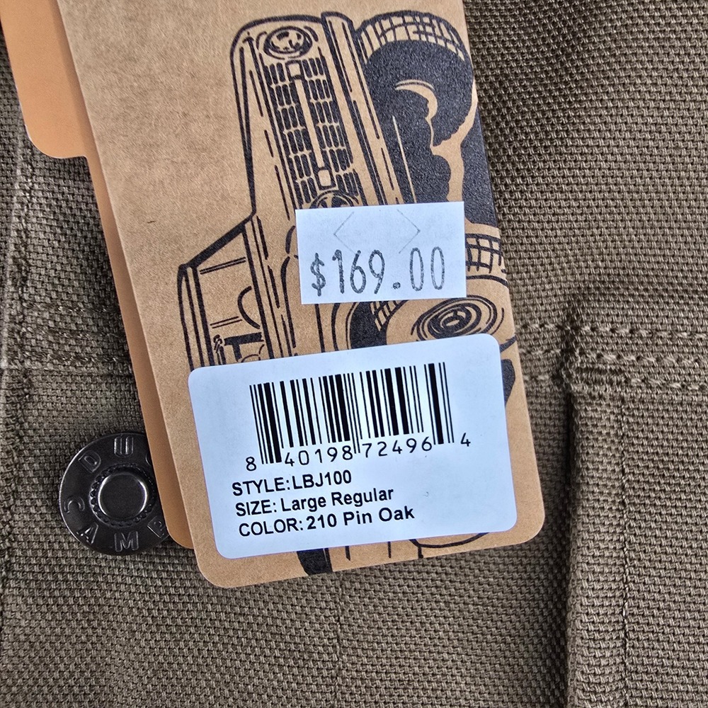 Duck Camp Brush Jacket Mens‎ Large Pin Oak Brown Cordura Canvas Outdoor LBJ100 - Picture 4 of 9